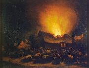 Egbert van der Poel Fire in a Village oil